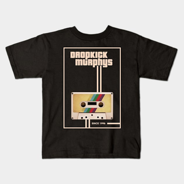 Dropkick Murphys Music Retro Cassette Tape Kids T-Shirt by Computer Science